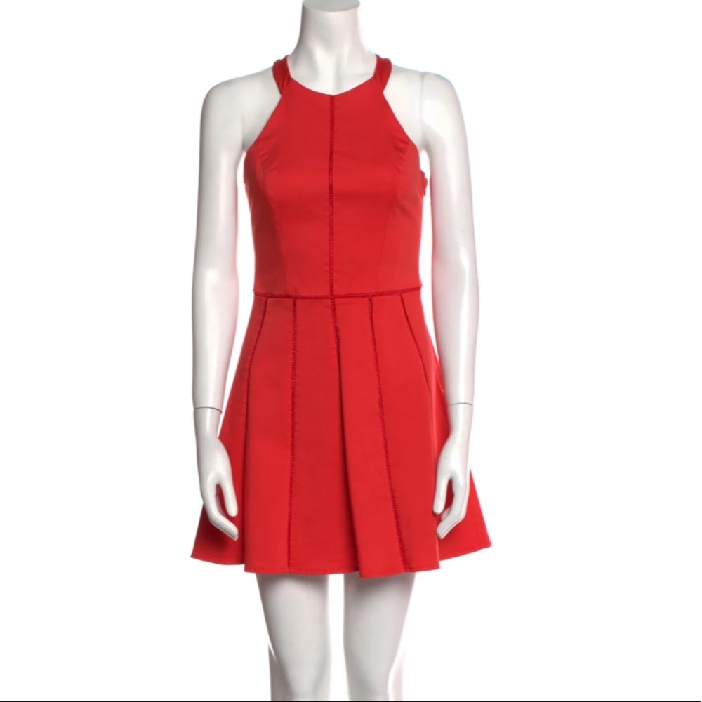 Red Parker halter mini dress! Only worn once!
